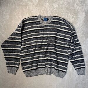 Towncraft Striped Crewneck Sweater Made in USA | Men XXL | 90s Style